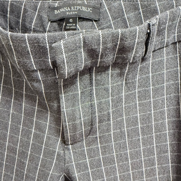Banana Republic Women’s Charcoal Checked Pants Size 6 - Picture 2 of 11